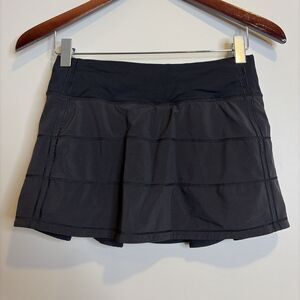 Lululemon Tennis Skirt Skort Sz 2 Women’s Black Tiered Stretch Athletic